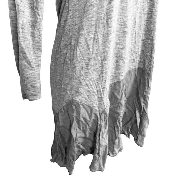 Easel Womens Gray Knit Stretch Tunic Longline Lagenlook Whimsigoth Top T Shirt S - Picture 11 of 16